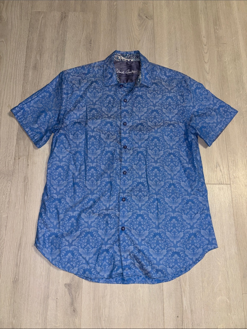🔥BUNDLESALE Men’s M Robert Graham Short-Sleeve Floral Damask Button-Down Shirt
